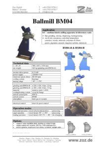 thumbnail of Ballmill BM04 (E) 1601