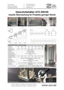 thumbnail of Glasrohrbehälter GTC (D) 2201